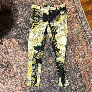 Just Cavalli Black and Yellow Pants